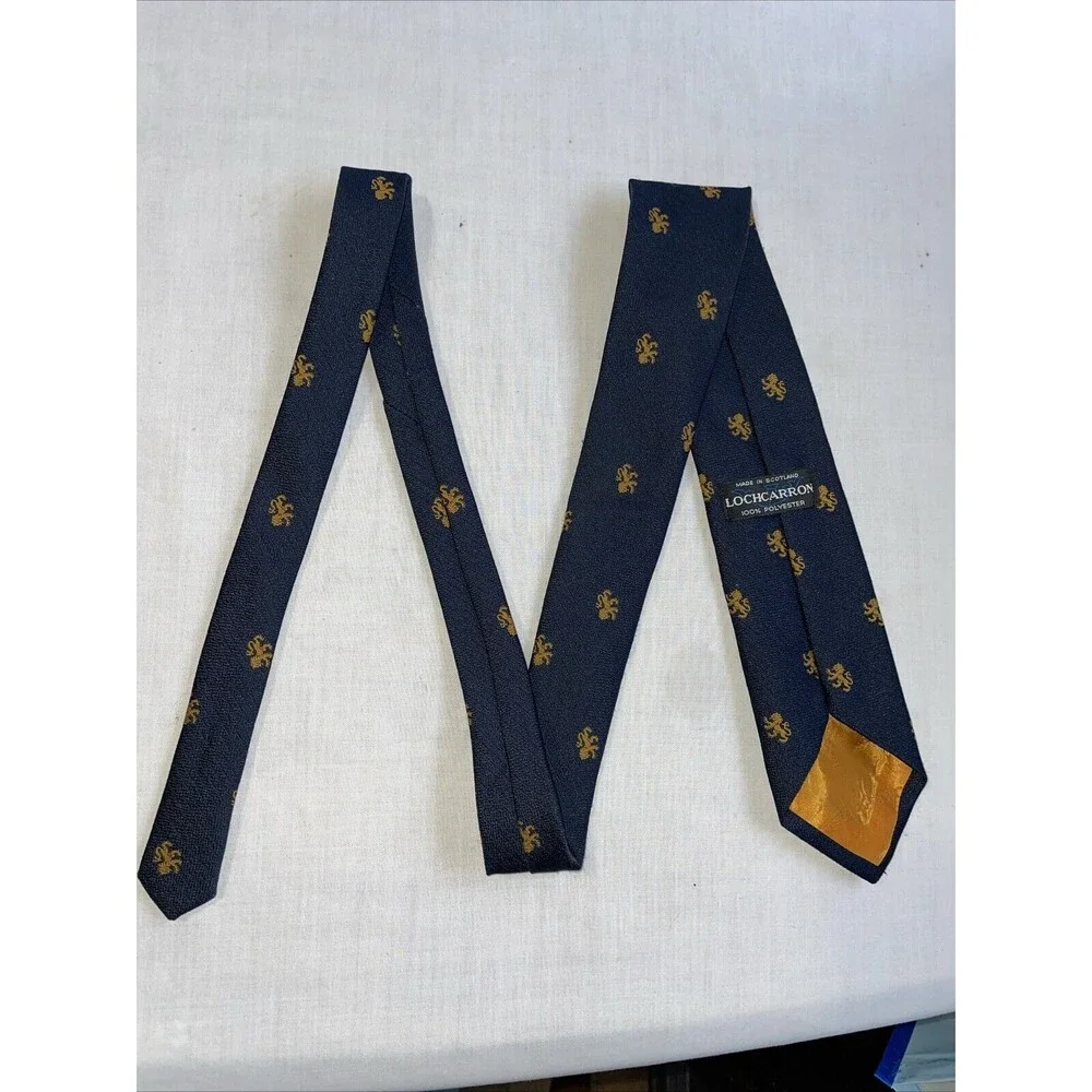 Lochcarron Men’s Dress Tie Size 52” Blue Polyester Business Formal
